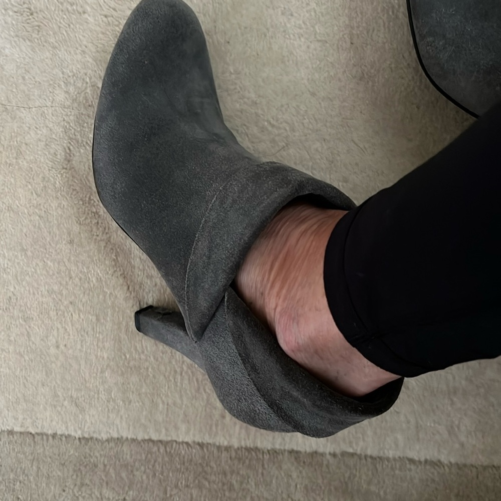 Gray Heel Bootie